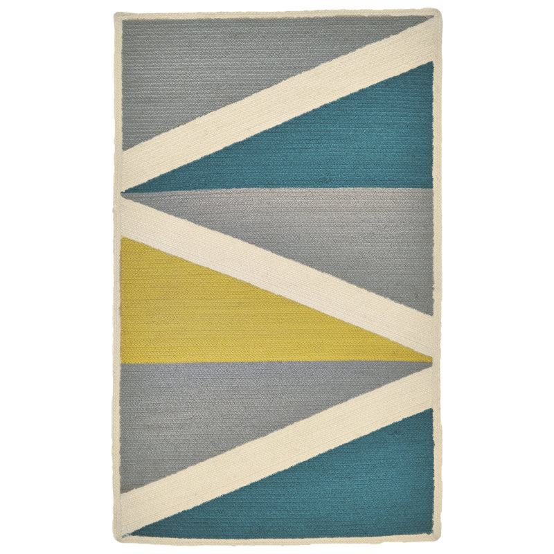 Wrought Studio Carrington Gray/Yellow/Blue Area Rug & Reviews Wayfair